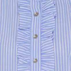MARTA MdcMargaux Shirt - Blå stribet skjorte 6811 Celeste fra Marta du Château