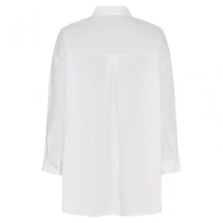 MARTA MdcMarthe Shirt - Hvid skjorte med beige blomster 6885 White fra Marta du Château