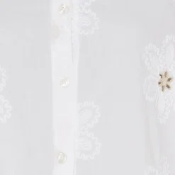 MARTA MdcMarthe Shirt - Hvid skjorte med beige blomster 6885 White fra Marta du Château