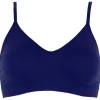 Missya Bra Top Solid - Blå Seamless Top med smalle stropper 12219 fra Missya