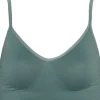 Missya Bra Top Solid - Seamless Top med smalle stropper 12219 Sagebush Green fra Missya