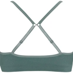 Missya Bra Top Solid - Seamless Top med smalle stropper 12219 Sagebush Green fra Missya