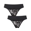 Missya Freya String 2 pack - Sort string trusse 14429 Black fra Missya