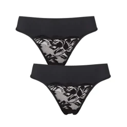 Missya Freya String 2 pack - Sort string trusse 14429 Black fra Missya