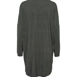 Missya Softness LS Nightshirt - Grå langærmet natkjole 14785 Dark Grey Melange fra Missya