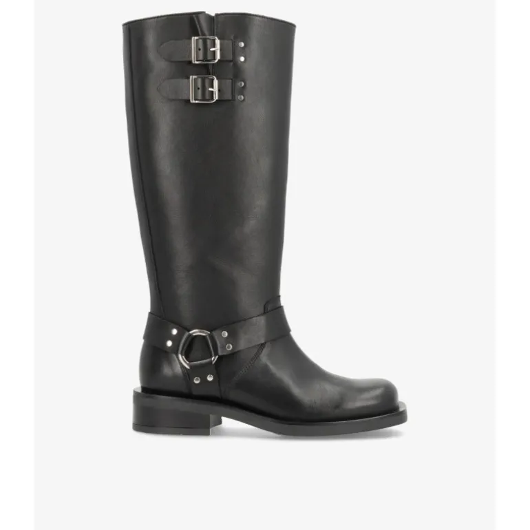 Phenumb ENCORE LONG - Lang sort bikerstøvle PBboot10003 Black fra Phenumb Copenhagen
