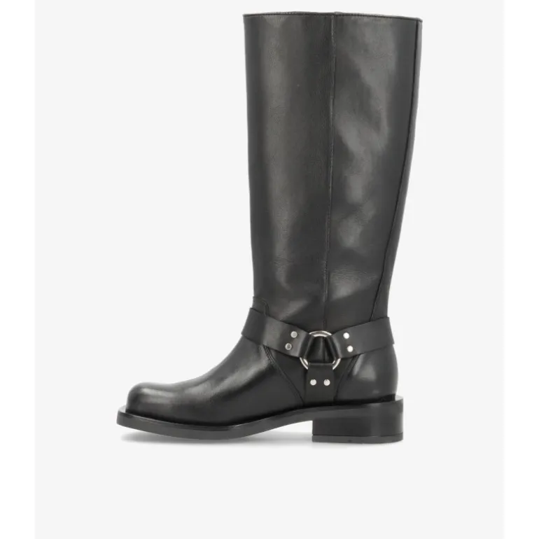 Phenumb ENCORE LONG - Lang sort bikerstøvle PBboot10003 Black fra Phenumb Copenhagen