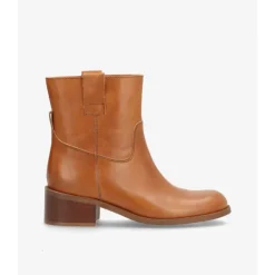 Phenumb MARTINA LOW - Cognac skind støvle PB-510062 Leather Cognac fra Phenumb Copenhagen