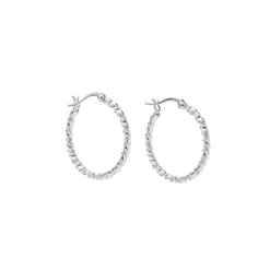 PICO Berta Grande Hoops - Store snoede sølv hoop øreringe Q01010 fra Pico