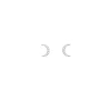 PICO Luna Crystal Studs - Sølv måne ørestikker R01005 fra Pico