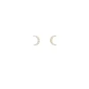 PICO Luna Crystal Studs - Guld måne ørestikker R01005 fra Pico