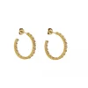 PICO Siri Grande Hoops - Guld hoop øreringe med klare sten M01018 fra Pico