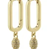 Pilgrim BLINK recycled square hoops 132342013 Guldbelagt fra Pilgrim
