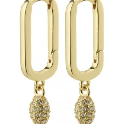 Pilgrim BLINK recycled square hoops 132342013 Guldbelagt fra Pilgrim