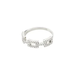 Pilgrim COBY recycled krystal ring 642336004 Sølvbelagt fra Pilgrim