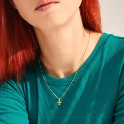 Pilgrim DAGMAR recycled Mini-kors - Halskæde 152222001 Guldbelagt fra Pilgrim