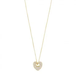 Pilgrim DUNE heart halskæde guld belagt - Guld halskæde med hjerte 102512001 Guld belagt fra Pilgrim