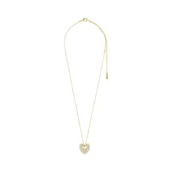 Pilgrim DUNE heart halskæde guld belagt - Guld halskæde med hjerte 102512001 Guld belagt fra Pilgrim