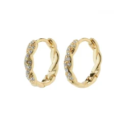 Pilgrim EZO snoet krystal hoops 672312083 Guldbelagt fra Pilgrim