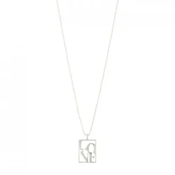 Pilgrim LOVE TAG recycled LOVE halskæde 542416041 Sølvbelagt fra Pilgrim