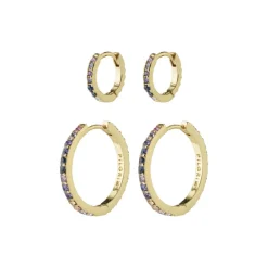 Pilgrim REIGN recycled hoops, 2-i-et sæt 662412803 Guldbelagt fra Pilgrim
