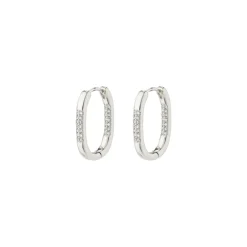 Pilgrim STAR recycled hoops 112416013 Sølvbelagt fra Pilgrim