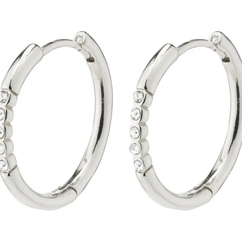 Pilgrim TRUDY store krystal hoop - Øreringe 282236043 Sølvbelagt fra Pilgrim