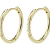 Pilgrim TRUDY store krystal hoop - Øreringe 282232043 Guldbelagt fra Pilgrim