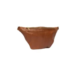 RE:DESIGNED Emila Bumbag - Brun bumbag med guld lynlås 6062 Walnut fra RE:DESIGNED