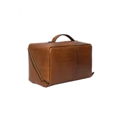 RE:DESIGNED Halima Big - Brun skind toilet taske 6374 Walnut fra RE:DESIGNED