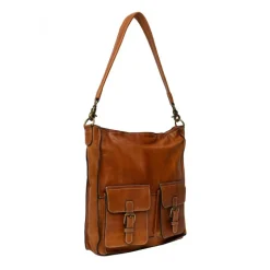 RE:DESIGNED Heda BIG - Cognac farvet crossover taske 6347 Burned Tan fra RE:DESIGNED