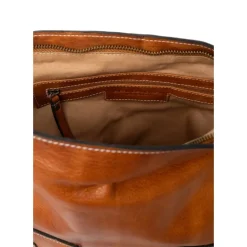 RE:DESIGNED Heda BIG - Cognac farvet crossover taske 6347 Burned Tan fra RE:DESIGNED