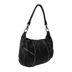 RE:DESIGNED Loni Big - Sort taske med nitter 6412 Black fra RE:DESIGNED