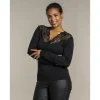 Sandgaard New York - Seamless bluse med blonde SG149 Black fra SANDGAARD