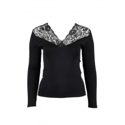 Sandgaard New York - Seamless bluse med blonde SG149 Black fra SANDGAARD