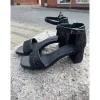 Shoedesign Copenhagen ALICE G Black - Sort sandel med glimmer S232-4108-1001-01 fra Shoedesign Copenhagen
