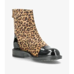 Shoedesign Copenhagen DAHLIA SPA - Leopard støvle med lak detalje 64039118 Suede-patent Leopard fra Shoedesign Copenhagen