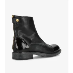 Shoedesign Copenhagen DAHLIA - Sort med lak detalje S221-1006 Leather-patent Black fra Shoedesign Copenhagen