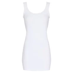 Tim&Simonsen Frida Rib Top Plus - Hvid rib top med blonde H5-202xPlus Bianco fra TimogSimonsen