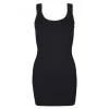 Tim&Simonsen Frida Rib Top Plus - Sort rib top med blonde H5-202xPlus Nero fra TimogSimonsen