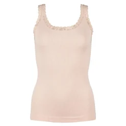 Tim&Simonsen Frida Rib Top - Nude rib top med blonde 217 Cipria fra TimogSimonsen