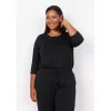 Wasabi WA-SABRINA 37 - Sort blød bluse W20305 Black fra Wasabiconcept