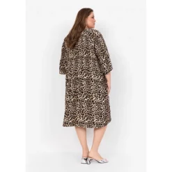 Wasabi WA-VANJA 2 - Leo printet kjole W10442 8404C Desert Brown Combi fra Wasabiconcept