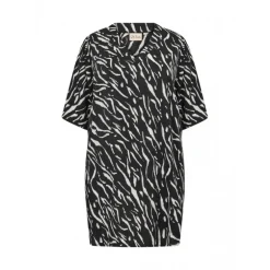 Wasabi WA-VIGGA 2 - Sort printet kjole W10358 Black Combi fra Wasabiconcept