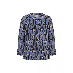 Wasabi WA-WALERA 2 - Blå printet bluse W10364 Amparo Blue Combi fra Wasabiconcept