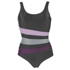 WIKI Swimsuit Bianca Classic+ - Grå badedragt W9515 Graphite/Lavender fra WIKI