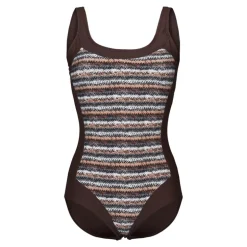 Wiki Swimsuit Isabella Classic - Brun mønstret Badedragt 480-9518 Puerto Rico fra WIKI