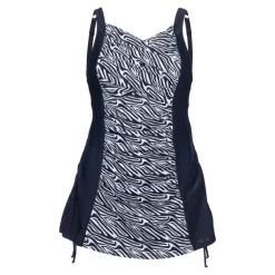 Wiki Swimsuit Serena Plus - Marine badedragt med mønster 472-1117 Milano fra WIKI