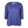 Zhenzi Alberta 627-T-shirt 3/4 - Blå t-shirt 200627 Blue Dusk fra Zhenzi