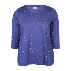 Zhenzi Alberta 627-T-shirt 3/4 - Blå t-shirt 200627 Blue Dusk fra Zhenzi